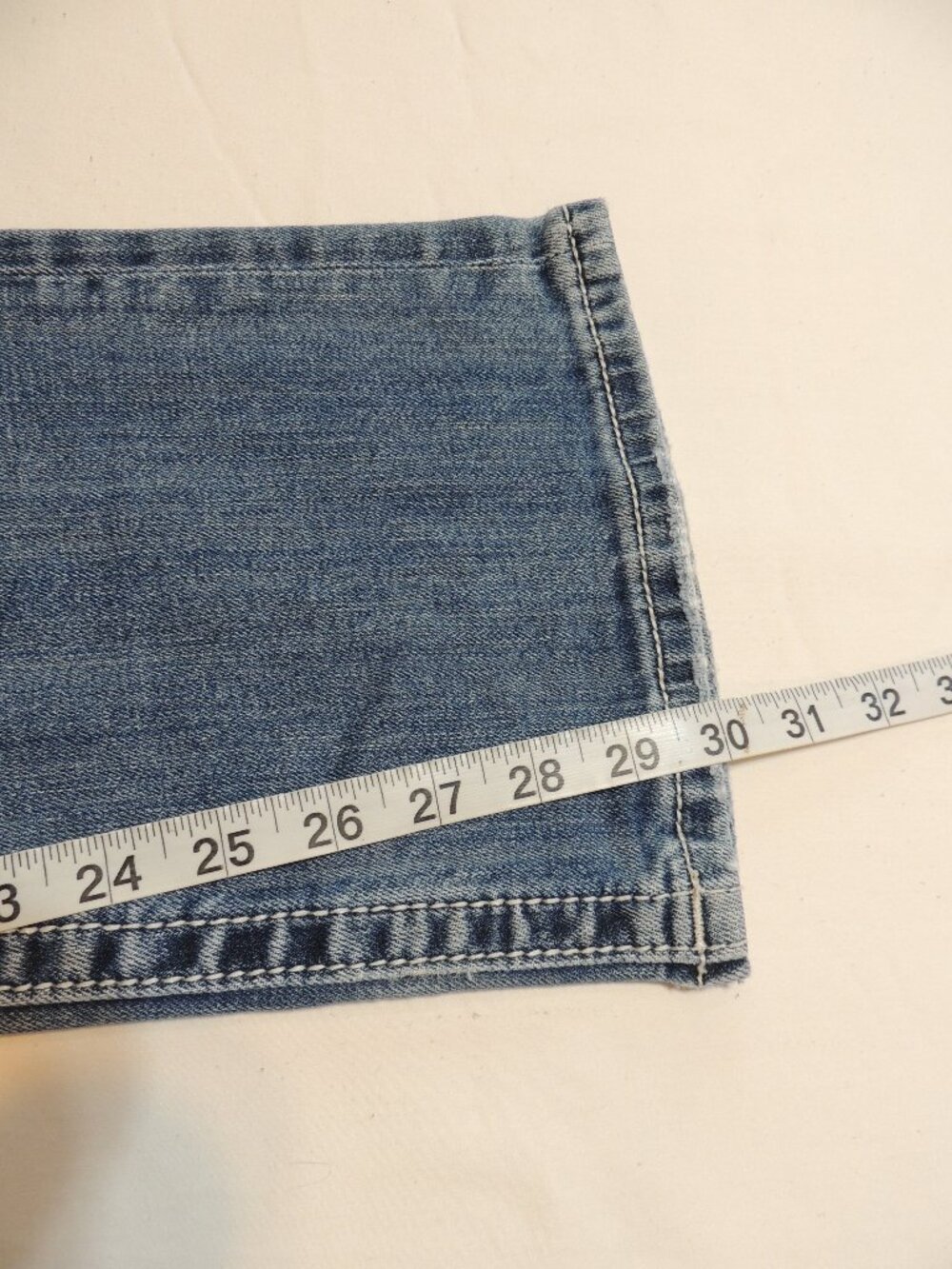 Miss Me Jeans Signature Bootcut Woman 29 Blue White Pocket Distressed Denim Jean - Picture 5 of 10